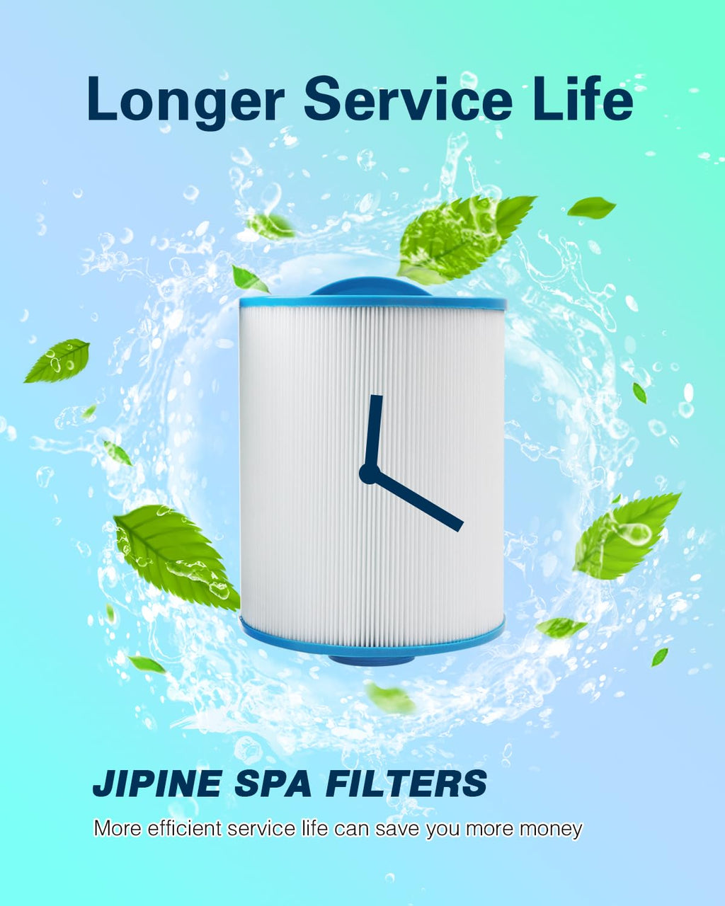 JIPINE PAS50SV Hot Tub Filter Replaces Artesian Spa Filter, Magnum AR50, PAS50SV-F2M, 6CH-502, FC-0311,06-0006-12,Master Deluxe M60506,Baleen AK-90161,Excel Filters XLS-604 Spa Filter, 2 Pack