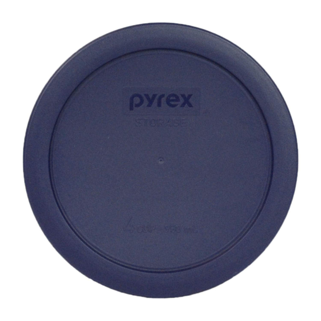 PYREX 7201-PC 4-Cup Dark Blue Round Replacement Lids - 3 pack - Original Genuine Pyrex - Made in the USA