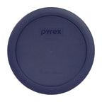 PYREX 7201-PC 4-Cup Dark Blue Round Replacement Lids - 3 pack - Original Genuine Pyrex - Made in the USA
