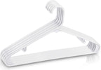 Utopia Home Plastic Hangers 50 Pack - Clothes Hanger with Hooks - Durable & Space Saving Coat Hanger - Heavy Duty White Hangers - Skirt Hangers