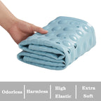 YANZIFLY Bathtub Mat for Shower: Soft Silicone 16 X 40 Inch Bath Mat Non Slip with Suction Cups Tub Mat for Bathroom for Kids Elderly Extra Large Shower matt Machine Washable - Blue