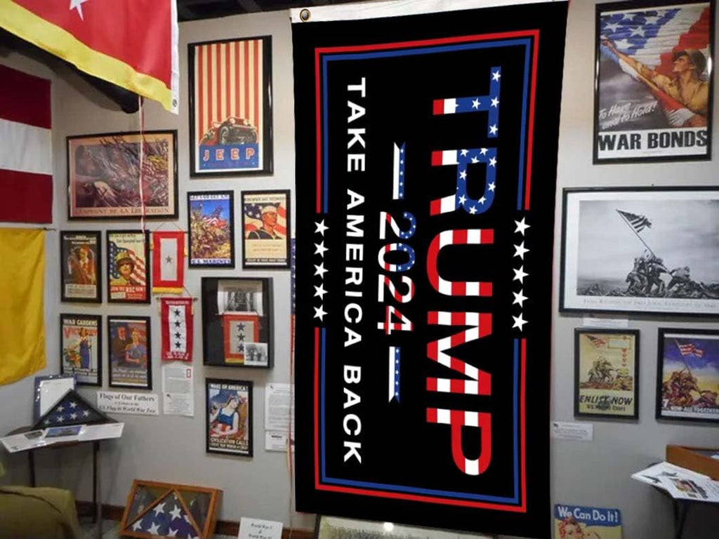 Trump 2024 Flag 3x5 Donald Trump 2024 Take America President Back Flags Made in USA Outdoor Double Sided 3 Ply Heavy Duty Banner with 2 Brass Grommets UV protection Fade Resistant for Indoor Outdoor