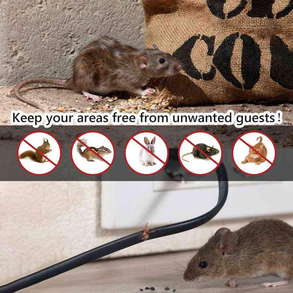 Angveirt Mice Repellent Battery Operated Ultrasonic Mouse Repellent RV Rodent Repellent for Car Engines Rat Deterrent Squirrel Repeller for House Indoor Home Defense Pest Control, 2 Pack