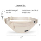 MAXTOP Large Crossbody Fanny Pack Belt Bag for Women with 4-Zipper Pockets Gifts for Enjoy Sports Yoga Running Workout Walking Casual Travel Wallets Fashion Waist Pack Phone Bag(Begie)