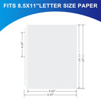 65 Pack Clear Sheet Protectors, 8.5 x 11 inch Page Protectors for 3 Ring Binder,Top Loading Paper Protector for Documents and Photos,Letter Size