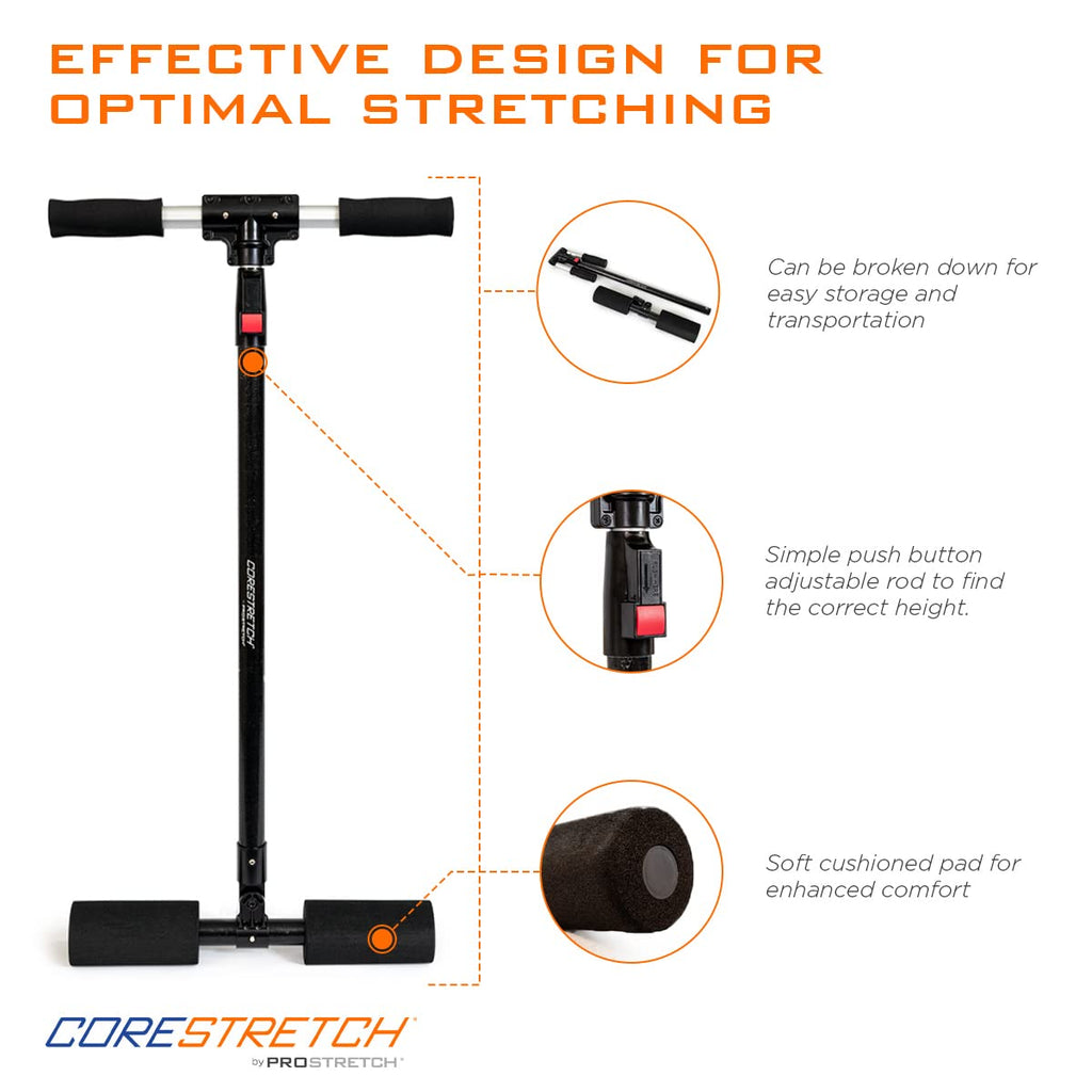 ProStretch CoreStretch, Adjustable Upper and Lower Back Stretcher, Physical Therapy Tool for Back Pain Relief and Shoulder Stretching