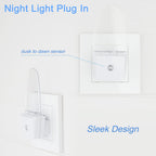 REMINDA 4 Pack Auto Nightlight Lamp with Dusk to Dawn Sensor for Bedroom, Plug in, Red