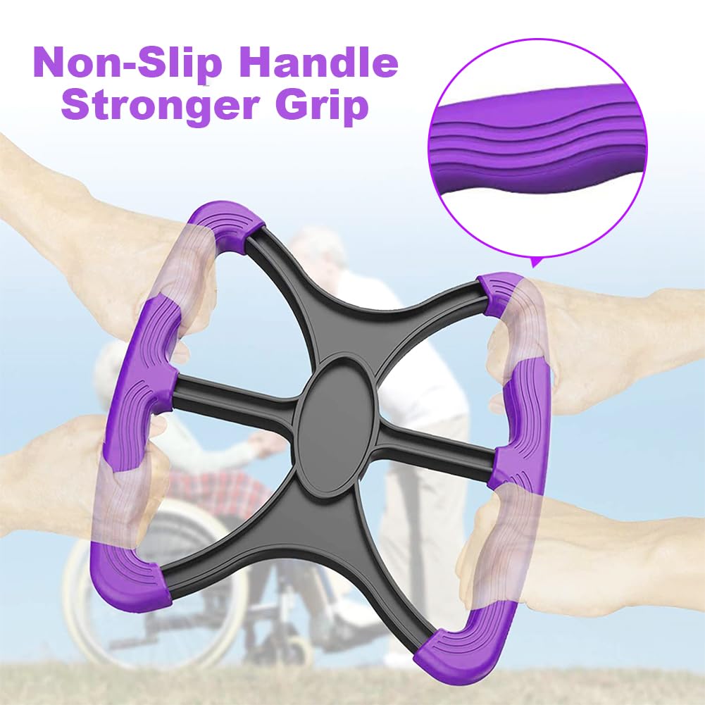 Yuhoo Lift Assists Standing Aid-Handicap Bar with No-Slip Grip Handles, Contact Free Grip Lift Assist Foot Standing Mobility Aid, Portable Help Seniors Handicapped Transfer Assistant(Purple)