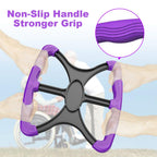 Yuhoo Lift Assists Standing Aid-Handicap Bar with No-Slip Grip Handles, Contact Free Grip Lift Assist Foot Standing Mobility Aid, Portable Help Seniors Handicapped Transfer Assistant(Purple)