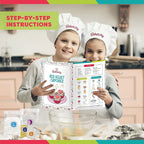Baketivity Kids Baking Set, Meal Cooking Party Supply Kit for Teens, Real Fun Little Junior Chef Essential Kitchen Lessons, Includes Pre-Measured Ingredients (Baketivity Kit, Red Velvet)