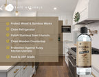 Kate Naturals Mineral Oil for Wood Cutting Board Oil, Butcher Block, and Knife. Food Grade Mineral Oil for Wooden Cutting Board (8oz, Food Safe Oil)
