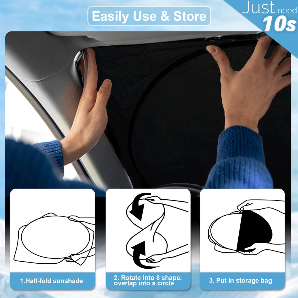 for 3 Series Windshield Sun Shade Sunshade Fits BMW 2013-2018 3 Series/ F30/ F31/ F80/ M3 for BMW 328i 335i 320i 330i 325i Windshield Cover Window Shield Protector Sun Visor Car Accessories