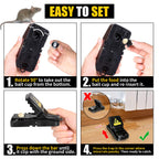 Mouse Trap, Small Rat Traps That Work, Best Humane Mouse Snap Traps No See Kill Mice Traps Mouse Killer with Detachable Bait Cup Safe and Effective Mouse Catcher for Home House Indoor Outdoor - 16PCS