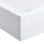 Amazon Basics - 4-Piece Microfiber Lightweight Wrinkle-free Bed Sheet Set, Super Soft Easy Care, 14'' Deep Pockets, Queen, Bright White, Solid