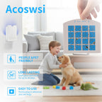 Acoswsi Indoor Fly Trap Plug in, Flying Insect Trap with Blue UV Light, Fruit Fly & Gnat Trap for Indoors, Mess-Free Bug Catcher for Home, 1 Device + 5 Refill Glue Cards