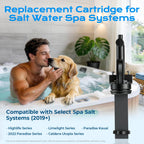 HUVOQ Salt System Cartridge Replacement Compatible with 2019+ Hot Spring Highlife & Limelight and Caldera Utopia & Paradise Spas, Supports Balanced, Skin-Friendly Water (3 Pack)