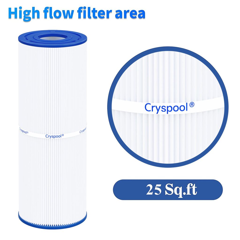 Cryspool® 04072 Filter Compatible with PRB25-IN Hot Tub Filter, C-4326, FC-2375, 3005845, R172327, R173429, 33521, 25392, 817-2500, 5X13 Drop in Spa Filter, 2 Pack
