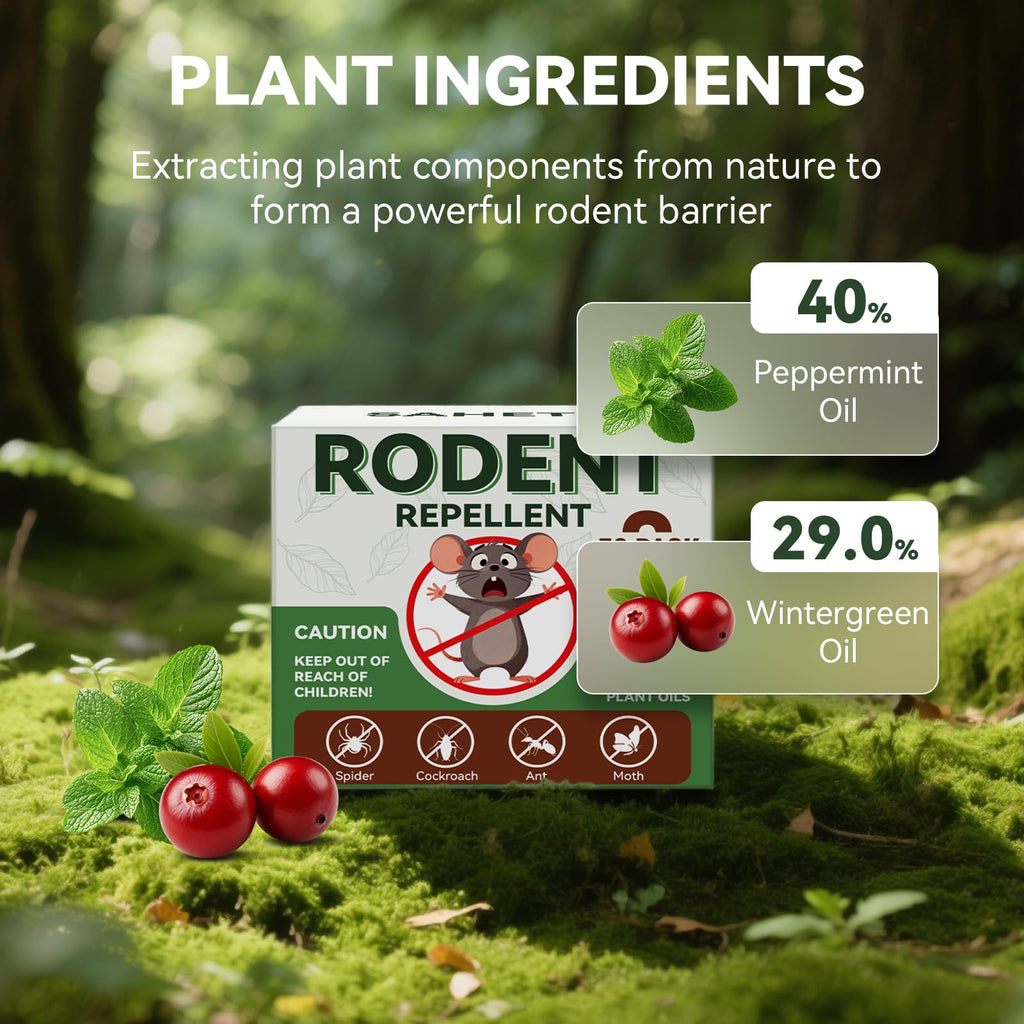 Rodent Repellent 36 Balls, Peppermint Oil Mouse Repellent Indoor & Outdoor Use, Natural Moth Balls for Rodent Mice Repellent for Home, Garage, Car, RV & Garden
