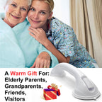 Grab Bars for Shower Heavy-Duty (2Pack) 16-Inch ADA Shower Grab Bars for Seniors Shower Handles for Elderly Suction Handicap Grab Bars Safety Handrail for Disabled for Bathroom Bathtubs Showers White