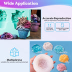 LET'S RESIN Silicone Mold Making Kit-Translucent Silicone Rubber Non-Toxic Liquid Mold Making Silicone-20.46oz Super Elastic Molding Silicone-Ideal for 3D Molds,Resin Molds,Silicone Molds-4H Fast Cure