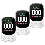 Lunarlipes Carbon Monoxide Detector Plug in Wall, 3-in-1 CO Level Monitor Alarm with Temp/Humidity Sensor, Portable Carbon Monoxide Detectors Easy to Read & Install, for Home/Hotel/RV (White-3Pack)