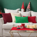 MIULEE Pack of 2 Corduroy Pillow Covers Soft Soild Cushion Cases Decorative Square Christmas Throw Pillow Covers Cream White Pillowcases for Sofa Bedroom Car 18 x 18 Inch 45 x 45 Cm