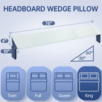 Welzona King Size Wedge Pillow Headboard/Bed Wedge Pillow for Headboard, Bed/Mattress Gap Filler (0-6"), Triangle Pillow Wedge for Gap, Comfortable High Density Foam Pillow (76"x 10"x 6")