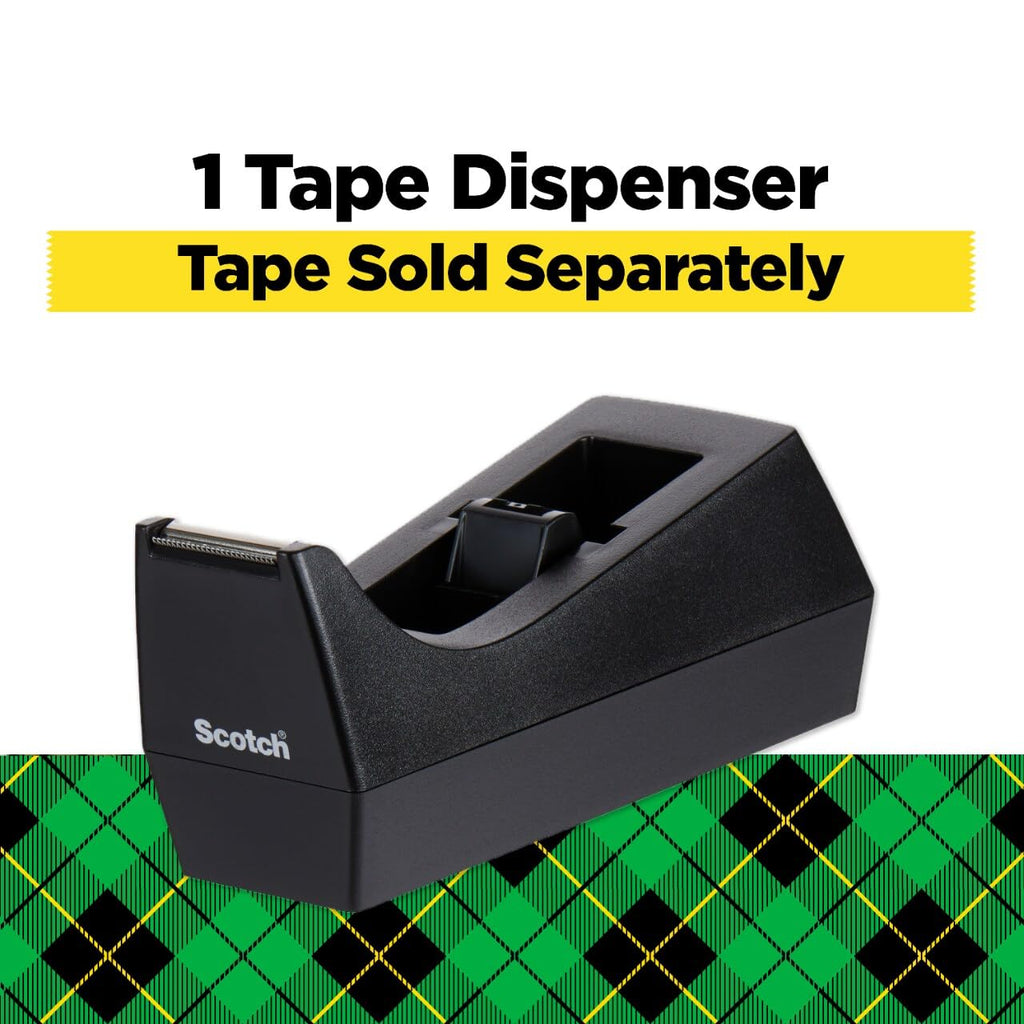 Desktop Tape Dispenser, Black, 2.7 in. x 2.7 in. x 6.4 in., 1 Tape Dispenser, Polystyrene (PS)