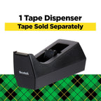 Desktop Tape Dispenser, Black, 2.7 in. x 2.7 in. x 6.4 in., 1 Tape Dispenser, Polystyrene (PS)