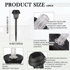 Qualirey 12 Pcs Solar Bug Zapper Outdoor Waterproof Solar Mosquito Zapper Outdoor Solar Powered Mosquito Killer Lamp Lighting Mosquito Repellent Lamp for Patio Yard Garden Insect, Purple White Light