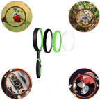 SHENGQIDZ 8 Pack 8X Handheld Magnifying Glass Reading Magnifier for Seniors and Kids, 50mm Magnifying Glass Lens with Non-Slip Rubber Handle for Reading Hobbies and Science