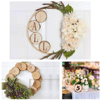 Binswloo 40 Pcs Natural Wood Slices Ornaments, 3.1-3.5 Inch Unfinished Craft Wooden Circles Round Wood Discs for Crafts Arts DIY Paintings Wedding Christmas Tree Decoration Coasters