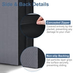 Shinnwa Gel Memory Foam Recliner Cushion for Elderly, Dual-Layer Foam Chair Pad, Extra Large Seat Cushion for Couch, Armchair, Wicker Chairs, Floor, 20 × 20 × 5in, Black