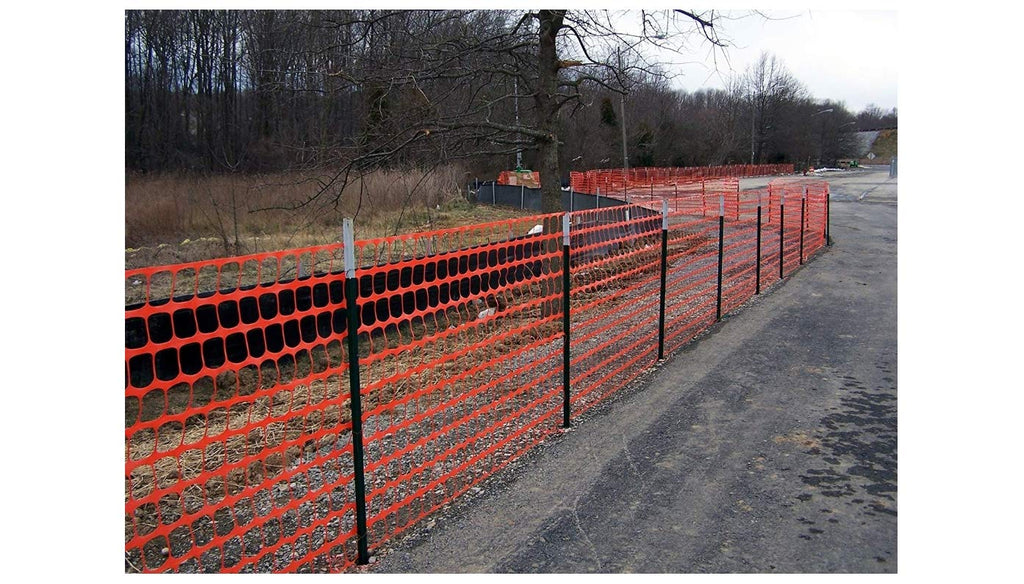 BOEN 4' x 50' Orange Temporary Fencing, Mesh Snow Fence, Plastic, Safety Garden Netting, above Ground Barrier, for Deer, Kids, Swimming Pool, Silt, Lawn, Rabbits, Poultry, Dogs