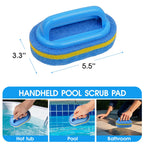 TidyMister 4-in-1 Spa Cleaning Set - Hot Tub Small Pools Maintenance Accessories Kit with Skimmer Net Round Brush Scrubber and 2ft Pole