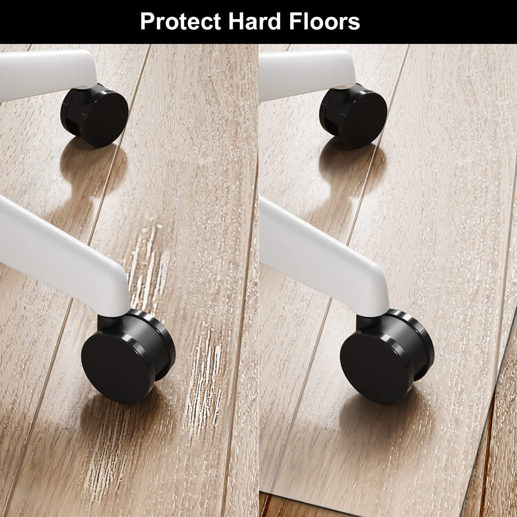 Kuyal Office Chair Mat for Hardwood Floor, 36'' x 48'' Rectangle Transparent Desk Thick Durable Chair Mat for Rolling Chairs, Easy Glide, Floor-Protector