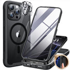 Miracase Magnetic for iPhone 16 Pro Case Full-Body Phone with Built-in Glass Screen Protector, [Compatible with MagSafe] Military Drop Proof 16 Pro Cover Bumper 6.3 inch, Black