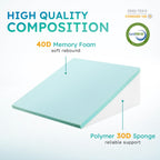 Bedluxe Wedge Pillow for Sleeping, 10 inch Elevated Support Bed Wedge Pillow, Breathable Triangle Pillow Wedge with Cooling Memory Foam Top - Removable Washable Cover, Coffee