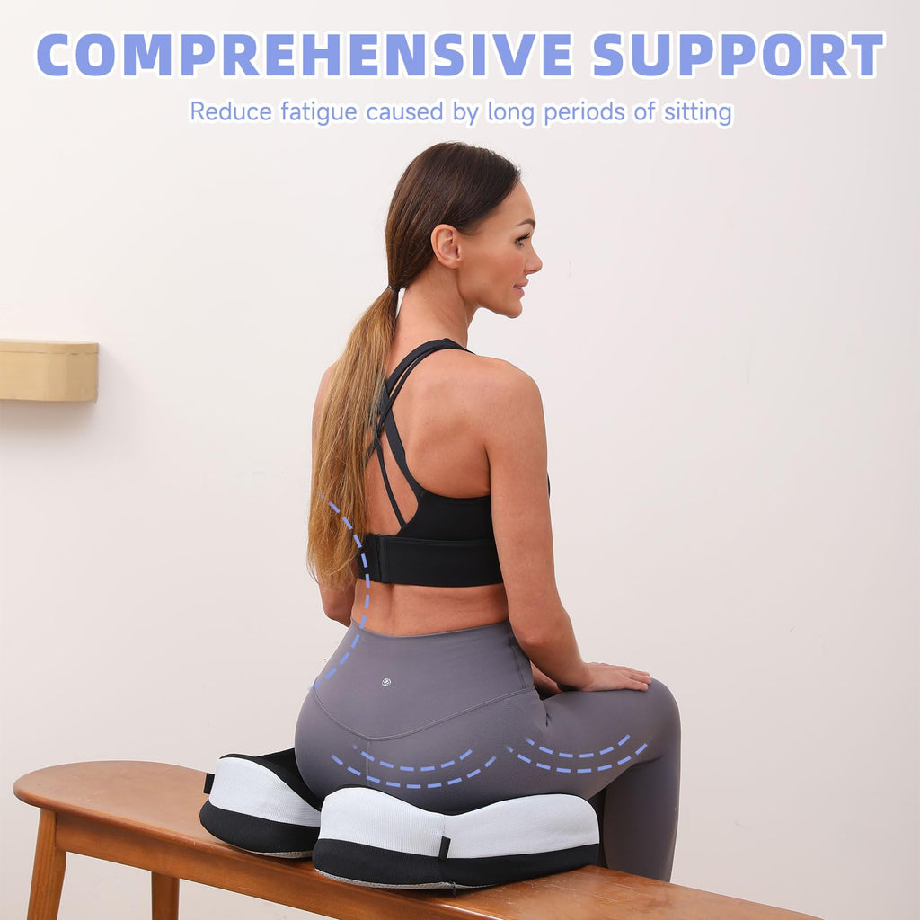 Seat Cushions for Office Chairs Wheelchair Cushion for Long Sitting Back Pain，Coccyx Cushion for Tailbone Pain Relief Cushion Office Chair Butt Pillow，Memory Foam Seat Car Computer Desk Chair Cushion