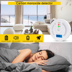 Carbon Monoxide Detector,CO Gas Monitor Alarm Detector Replaceable Battery with Digital LCD Display and Sound Warning for Home/Kitchen/Bedroom