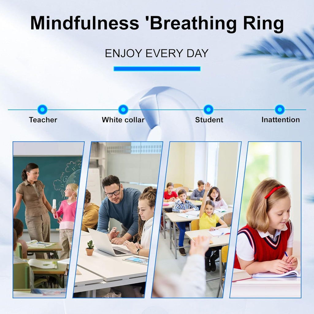 Mindfulness Gifts, 4-7-8Guided Visual Meditation Tool, Stress Relief Sleep Gifts for Adults & Kids, Self Care Gift for Women, Relaxation Gifts,Stress Relief Gifts for Women Breathing Light for ADHD