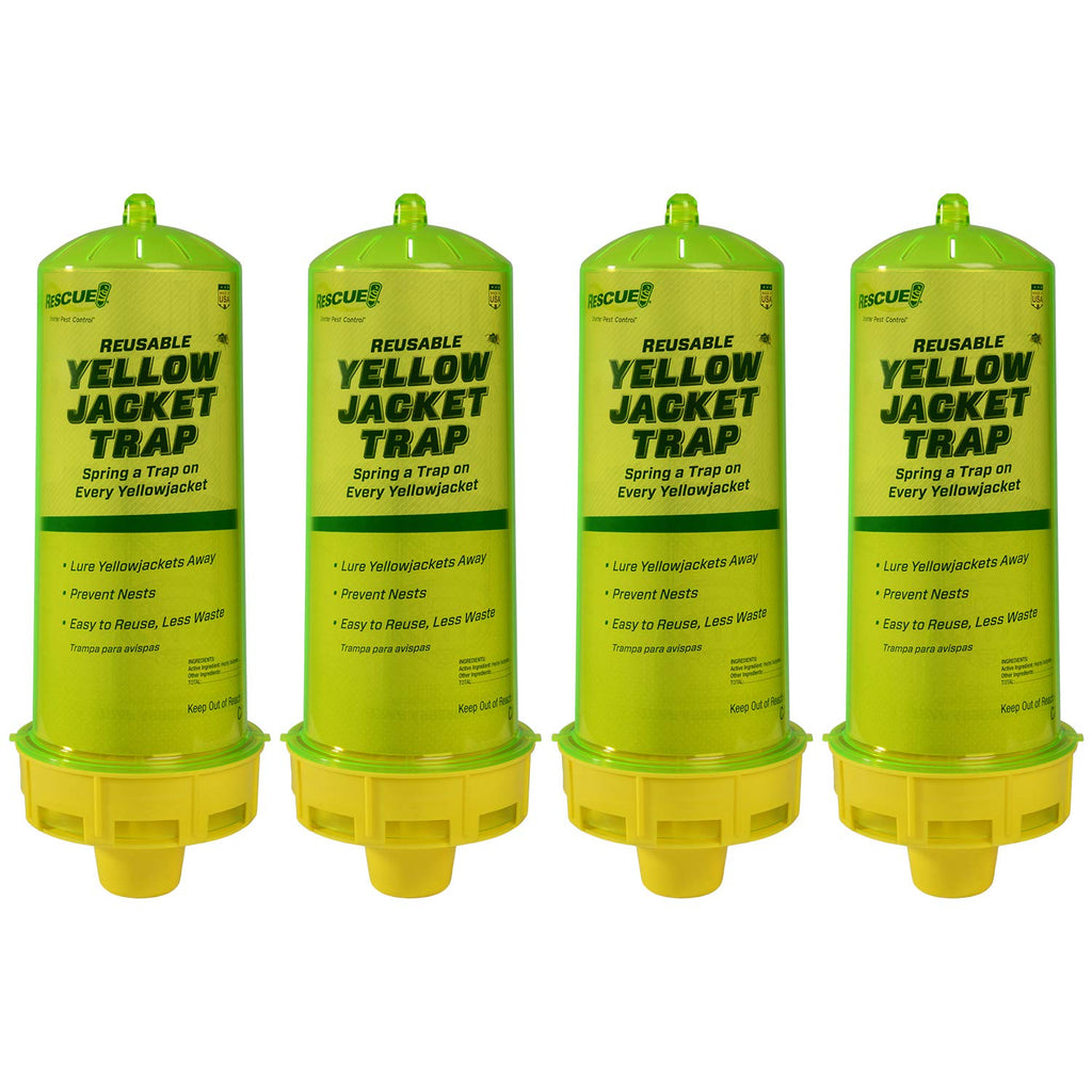 RESCUE! Reusable Yellowjacket Trap – Includes Attractant - 4 Traps