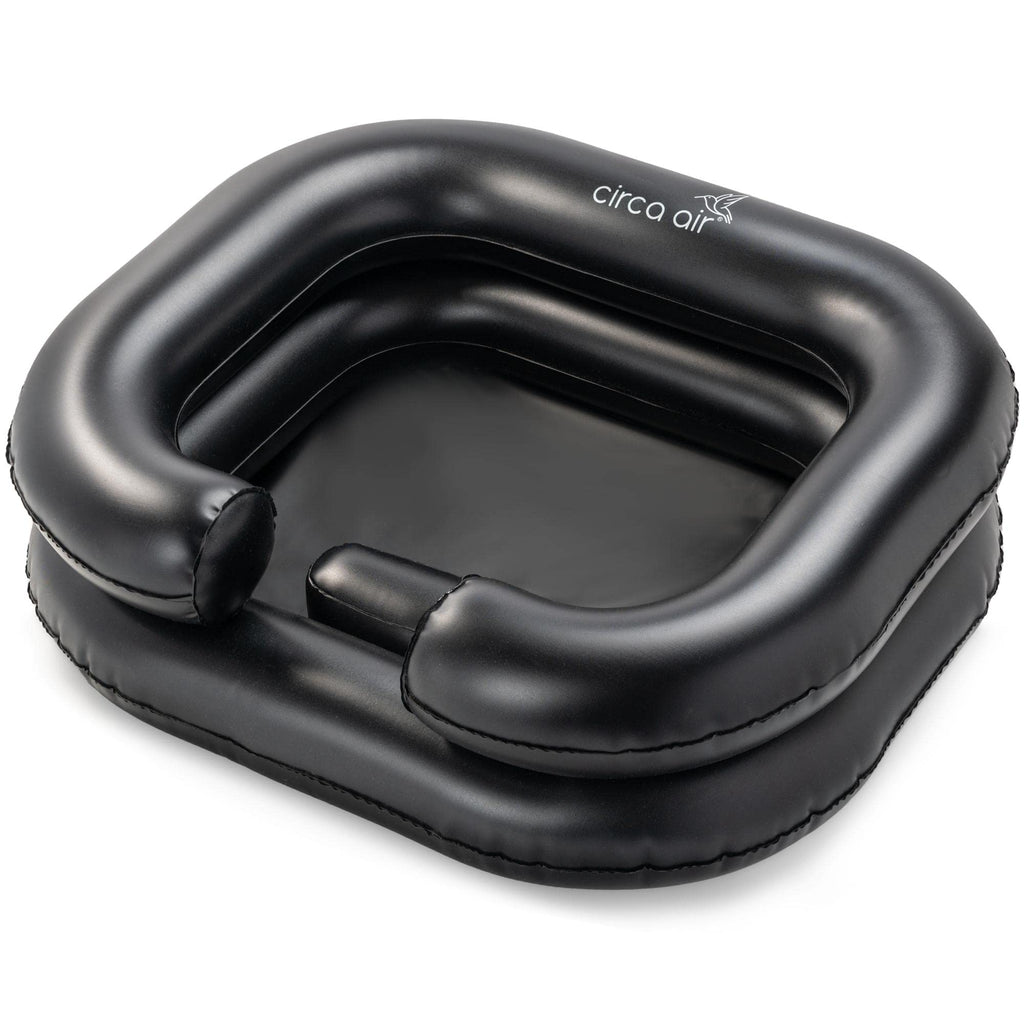 Circa Air Inflatable Hair Washing Basin for Bedridden, Portable Shampoo Bowl for Home, Mobile Hair Washing Station, Portable Sink for Washing Hair in Bed, Elderly Aid Hair Wash Tray, Loc Detox Tub