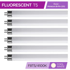 KOR (Pack of 6) F8T5/CW - T5 Fluorescent 4100K Cool White - 8 Watt - 12" Super Long Life Light Bulbs