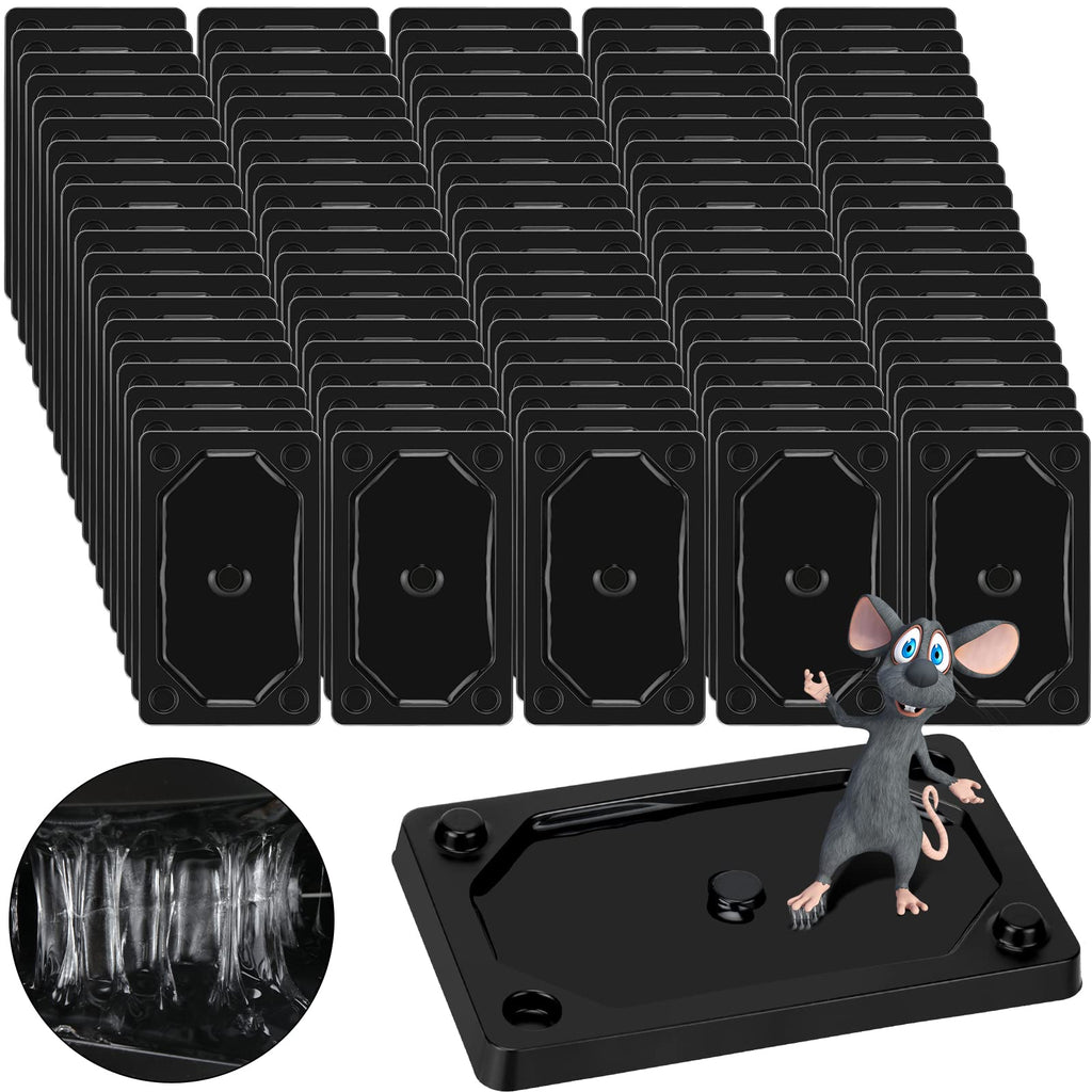 Mouse and Insect Glue Traps Mouse Sticky Traps Plastic Sticky Adhesive Mice Snake Insect to Use Indoor (64 Pieces,3 x 5 Inch)