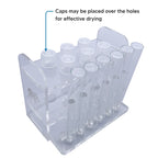 Aquarium Test Tube Holder, Handmade Rack, w/6 Slots and 6 Drying Poles for API and TC Glass Test Tubes