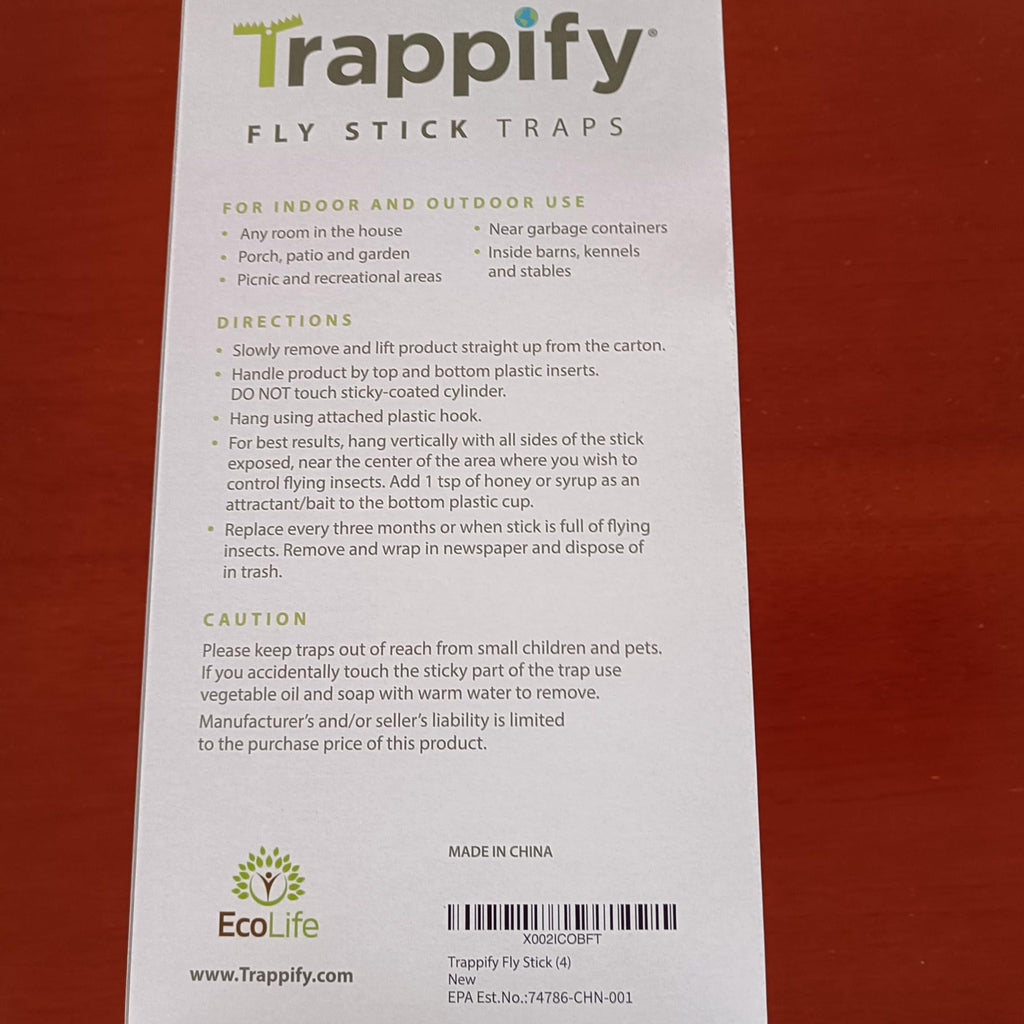 Trappify Hanging Fly Traps Outdoor: Fruit Fly Traps for Indoors | Fly Catcher, Gnat, Mosquito, & Flying Insect Catchers for Inside Home - Disposable Sticky Fly Trap for Indoor House Pest Control