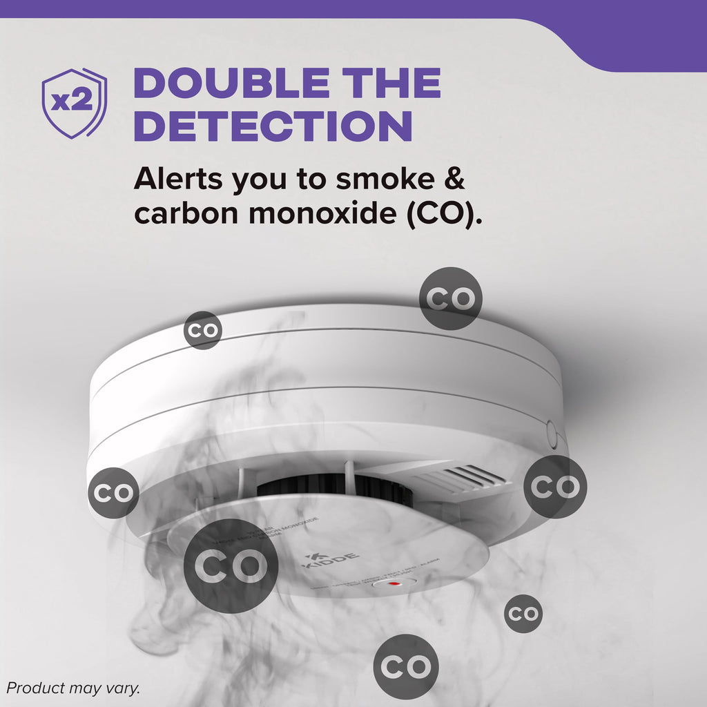Kidde Smoke & Carbon Monoxide Detector, 10-Year Battery Powered, LED Warning Light Indicators