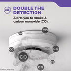 Kidde Smoke & Carbon Monoxide Detector, 10-Year Battery Powered, LED Warning Light Indicators