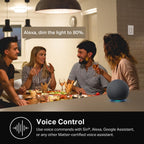 Kasa Smart Dimmer Switch HS220, Single Pole, Needs Neutral Wire, 2.4GHz Wi-Fi Light Switch Works with Alexa and Google Home, UL Certified, No Hub Required, 1 Pack